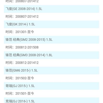 适配飞度/锋范/哥瑞/凌派/竞瑞 刹车片 D1394/D1705