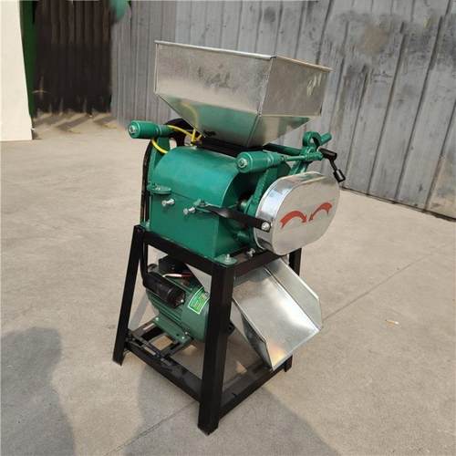 对辊式大豆燕麦扎扁机芝麻核桃无粉末破碎机粮食粉碎破瓣机