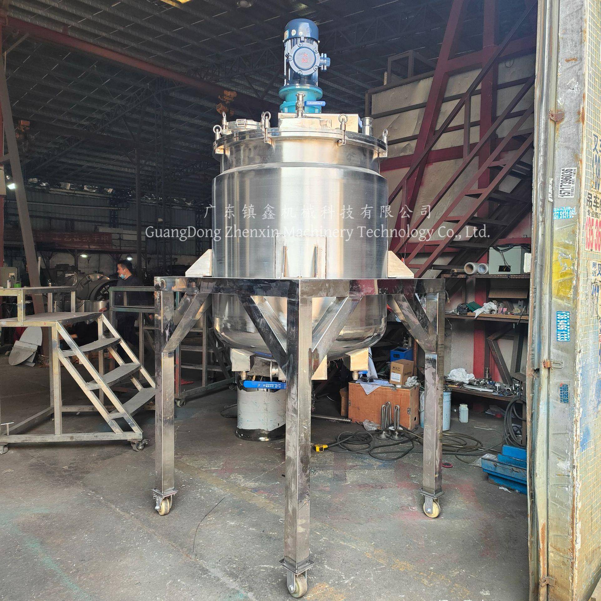 膏体真空搅拌罐药剂食品加热冷却调速不锈钢液体搅拌机