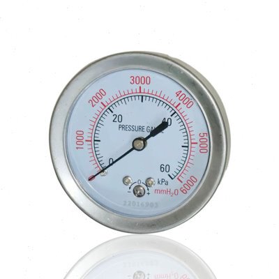 不锈钢膜盒微压表低压表燃气千帕表管道厂用YEB-60Z 60KPA 1/8PT
