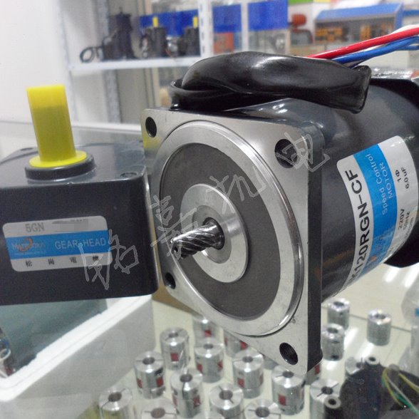 120W调速电机齿轮减速电机马达交流220V 51K 500转~120转含调速器