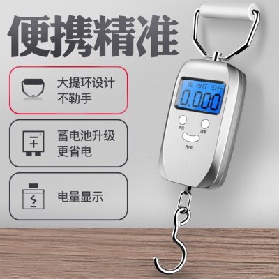 德国手提电子秤高精度家用便携式50kg快递称小秤进口弹簧小型手拿