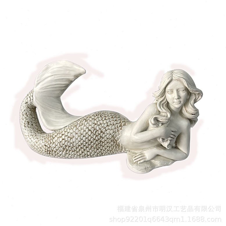 欧式美人鱼树脂小摆件创意家居摆饰客厅装饰树脂工艺品