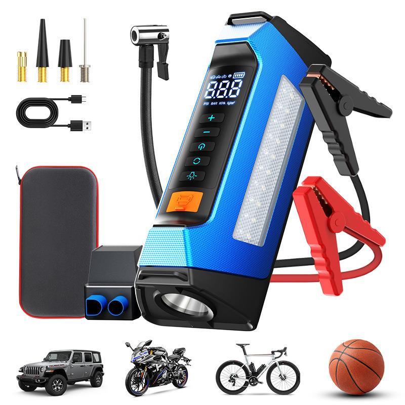 6000A汽车应急启动电源充气泵一体机车载电瓶紧急搭电宝