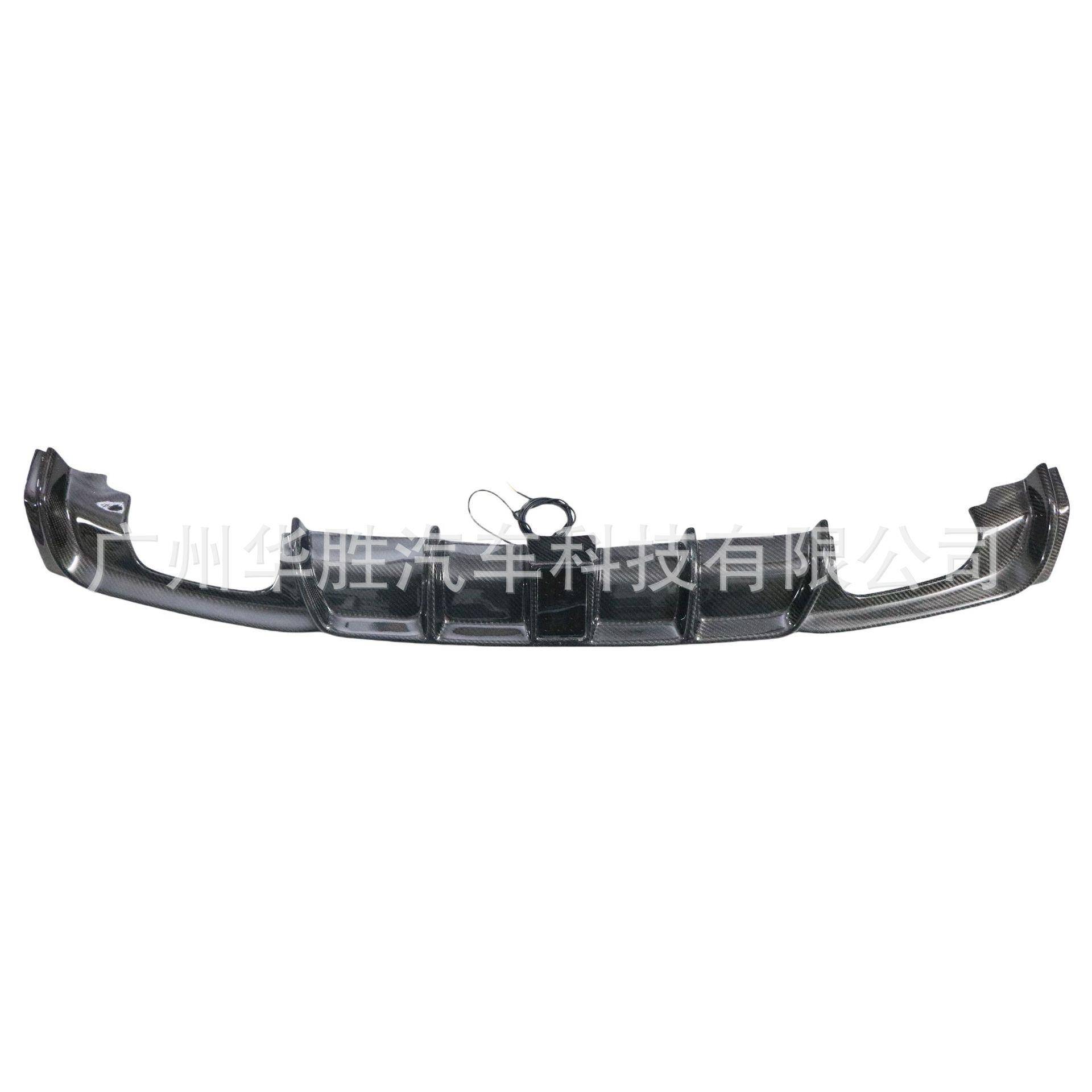 适用宝马3系F30F35改装MP款后扩散器碳纤维带灯后唇双边双出尾唇