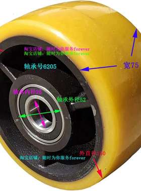 ONEN欧能电动叉车附加轮辅助轮 欧能电动堆高机后轮150*75