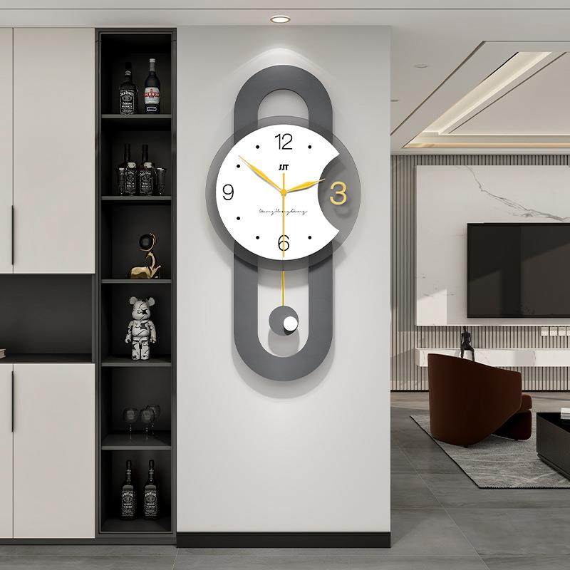 新款现代简约挂钟客厅时尚个性创意时钟玄关背景装饰钟表家用挂墙