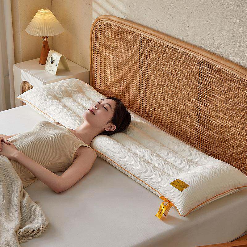 双人长枕头情侣长款一体长条枕芯亲子1m1.5米1.8成人家用低薄护颈