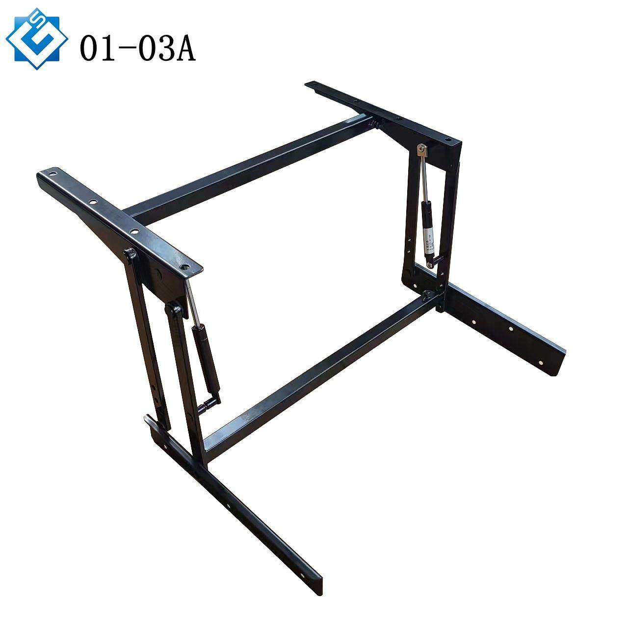 多功能升降茶几铰折叠桌支撑架桌面气动缓冲升降架折叠茶几铰链