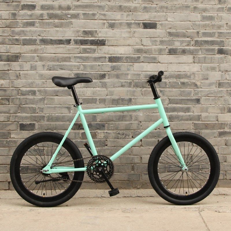 死飞自行车爆改动作把橄榄链条男女学生复古成人20寸变速倒刹单车