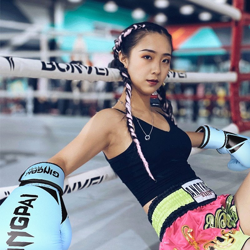 拳击手套散打泰拳搏击训练拳套成人儿童格斗打沙袋包加厚耐磨