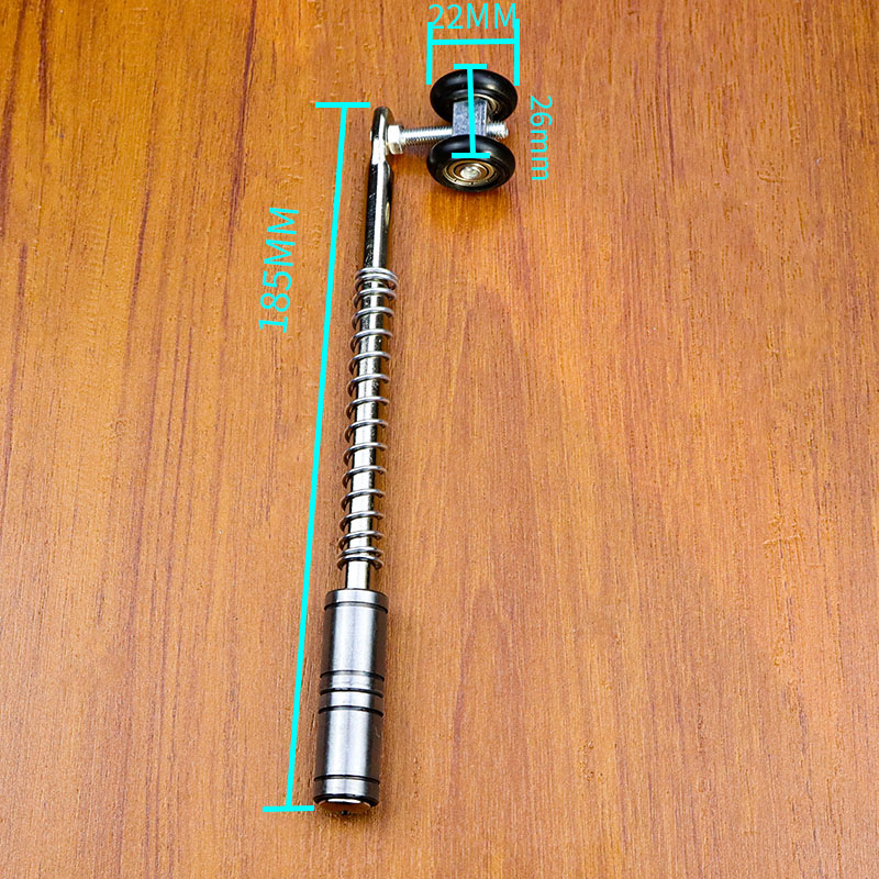 无下轨老款折叠门连杆弹簧吊轮玻璃卫生间移门滑轮上轨道件