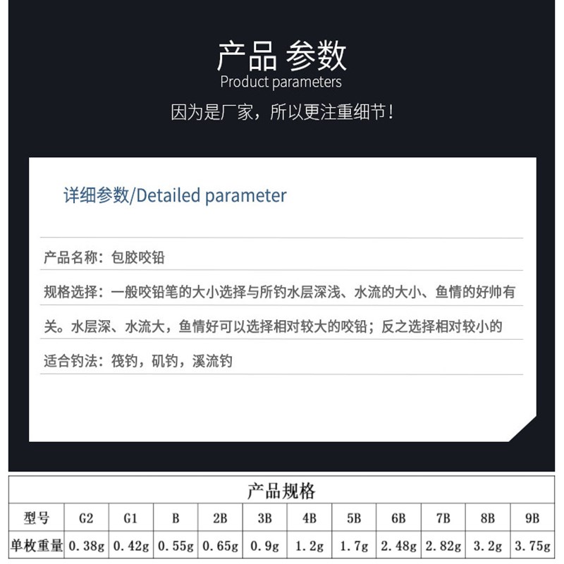 包胶咬铅开口不伤线钓鱼铅坠矶钓筏钓微铅夹铅锡坠渔具用品小配件