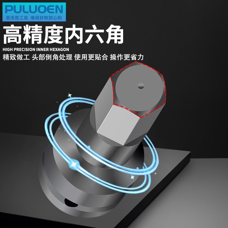 3/4寸气动H批风炮套筒加长内六角批头19mm电动重型扳手气动旋具