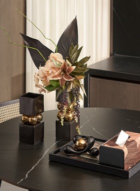 老钱风音乐主题书柜假书道具书纸巾盒氛围感装饰品摆件高级感组合