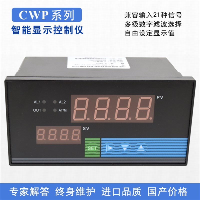 双屏数显仪表 智能温度压力液位数字显示控制器峰值显示报警延时