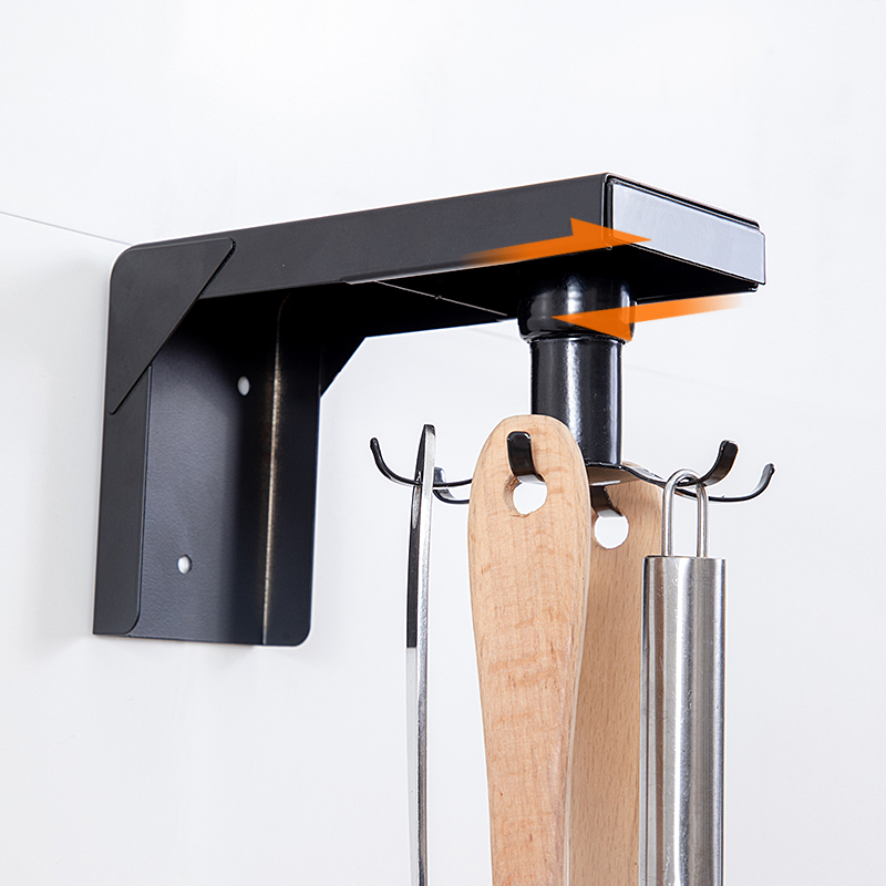 勺子收纳架壁挂式多功能锅铲架y锅铲挂钩旋转厨房挂钩壁挂厨具用