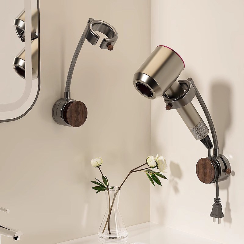 吹风机支架吸盘可旋转懒人吹风筒C挂架浴室免打孔收纳电吹风置物