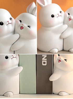 创意可爱书挡书j立摆件书房办公室桌面书架家居装饰品实用礼物