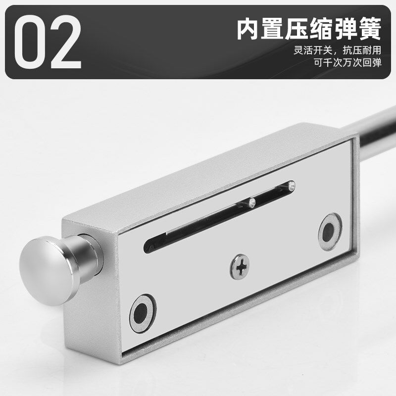 旋转门地插锁地插销有框玻璃门锁明装木门铝合Q金门地锁弹簧落地