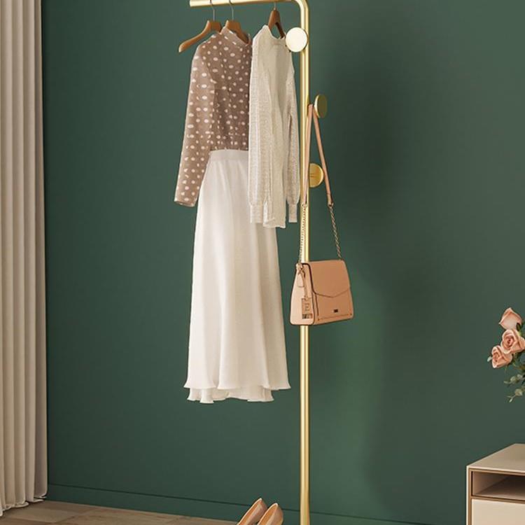 挂衣架落地卧室移动轻奢简易挂衣服架子单杆式衣帽架小型家用室内