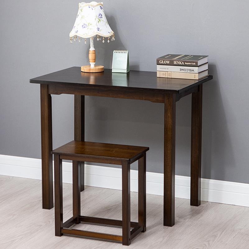 A9L书桌家用简约电脑桌台式实木长方形楠竹胡桃色写字学习办公小