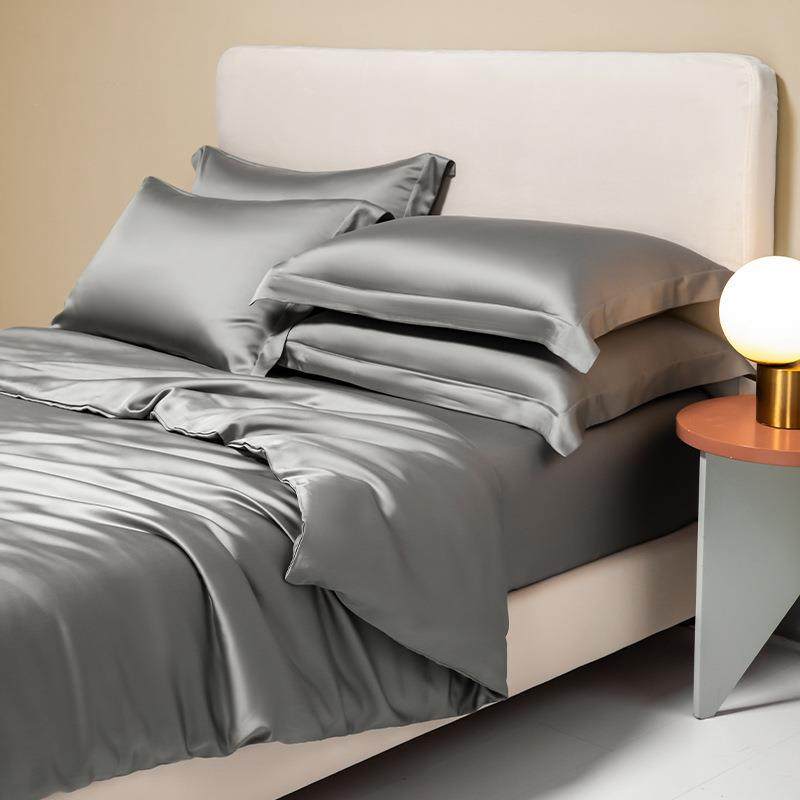 简约A类100支纯色长绒棉四件套全棉纯棉素色被套床笠床上用品
