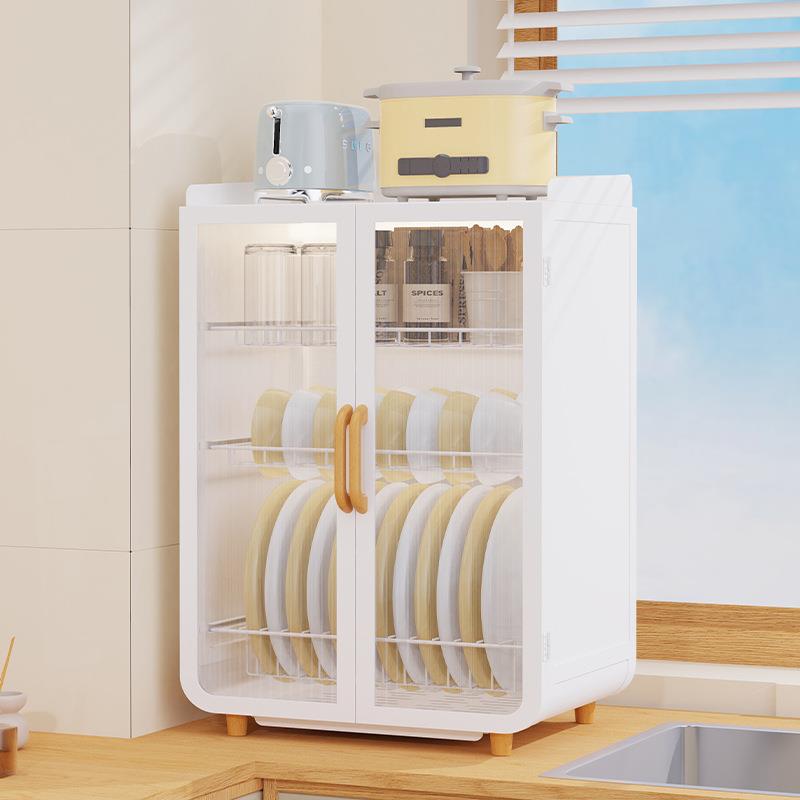 厨房置物架台面碗柜碗碟收纳架家用放碗盘筷多功能防尘碗架沥水架