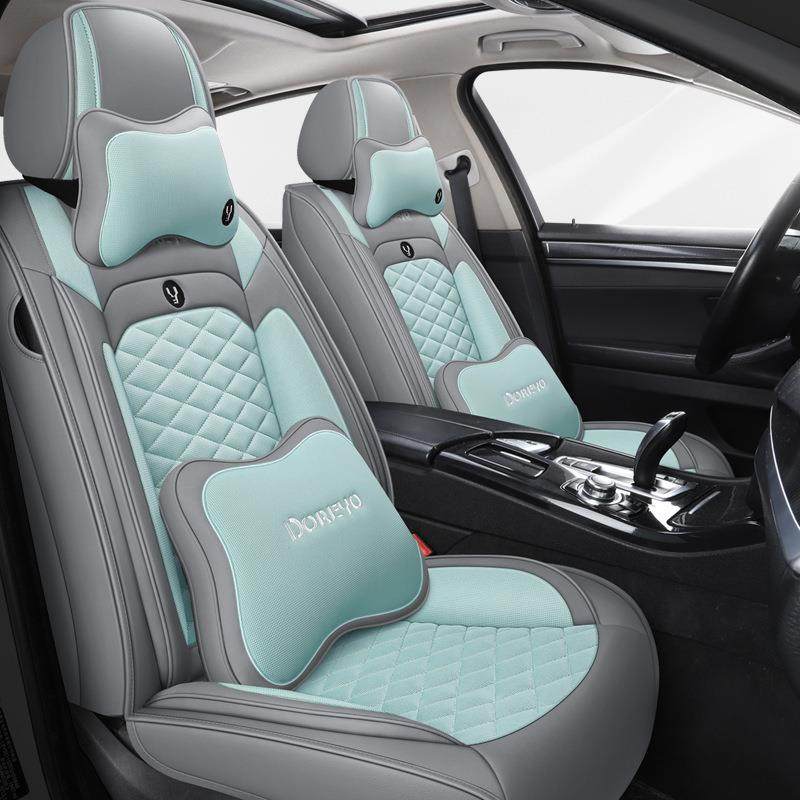 2021款一汽红旗H5H7专用汽车坐垫2019年HS5四季通用亚麻全包座套