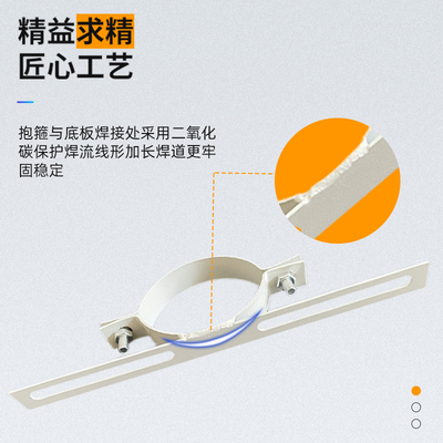 设备箱抱箍卡扣电线杆水管铁管监控喇叭固定卡箍立杆支架卡子配件