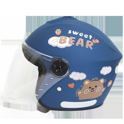 电动车儿童安全头盔3-6一12岁冬天5男孩保暖女可爱安全帽女童四季