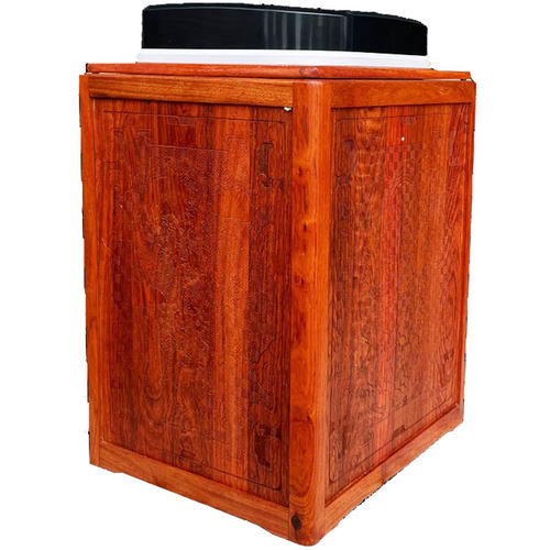 智能感应垃圾桶红木新中式家用垃圾箱花梨木M实木收纳桶电动开关