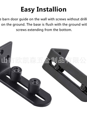 谷仓门滑轮止摆器谷o仓门轨道止摆器地导轨双轮带轴承超顺滑