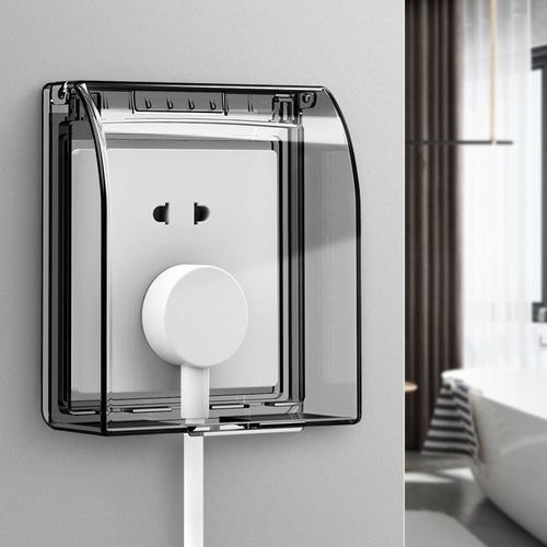 开关防水罩卫生i间插座保护套透明粘贴式浴室防溅盒防尘罩电源盖