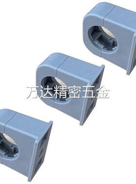 耐高温防腐蚀卡扣阻燃卡箍管夹灰色PA66尼龙塑料波纹软管固定支架
