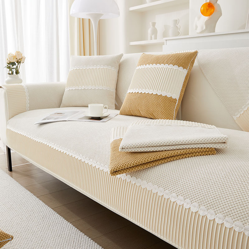 轻法式奶油风沙发垫四季通用2024新款防滑坐垫子皮沙发套罩盖布巾,居家布艺,沙发垫,淘宝优惠券,粉丝福利购,淘宝优惠卷