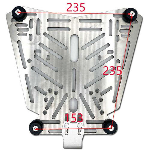 铝合金尾箱快拆底座不锈钢盘底板带锁钩垫圈压条改装配件