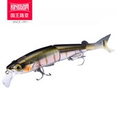 国王路亚 鲈影双节软尾米诺响珠浮水面淡水海钓鲈鱼假鱼饵拟饵