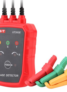 优利德非接触式检相仪三相相序表相位检测仪感应式相序表UT262E