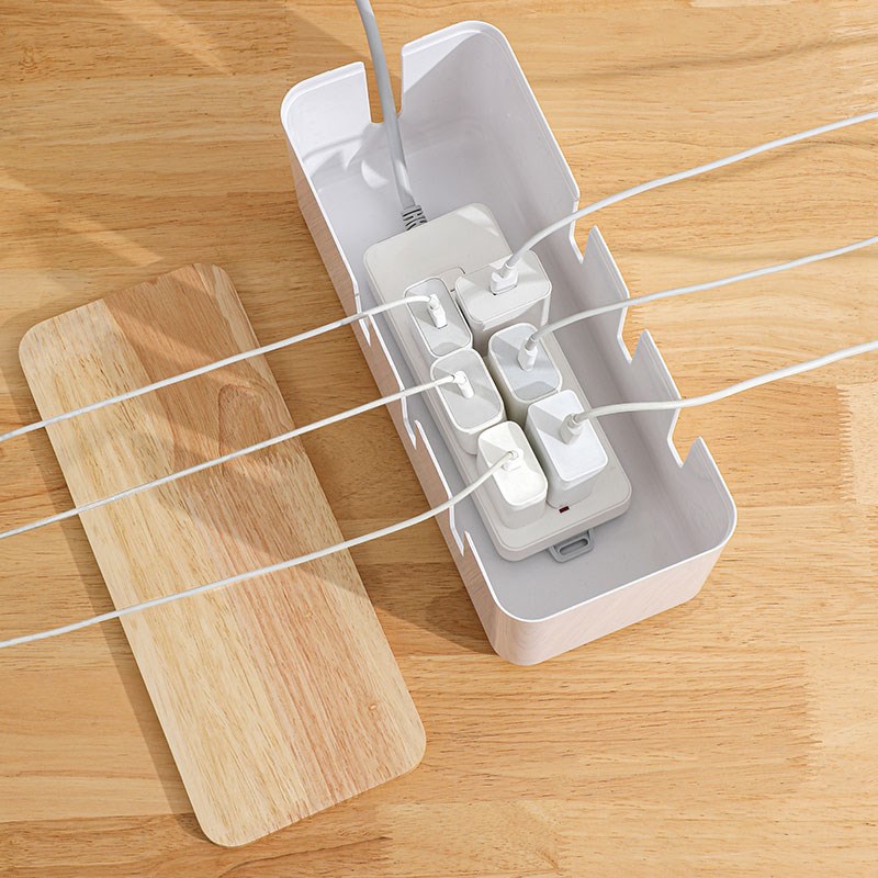 电源线收纳盒桌面集线器插排插座插线板电源O线充电器电线收纳神