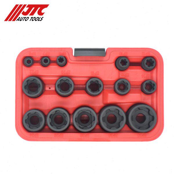 台湾JTC汽修专用工具 15PCS EP型星型套筒组 JTC7006