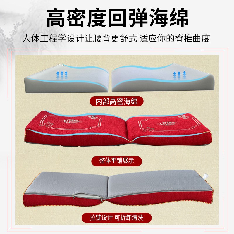 秋冬新款红实木沙发座垫靠垫一体老款木头木质椅垫子海绵坐垫加厚