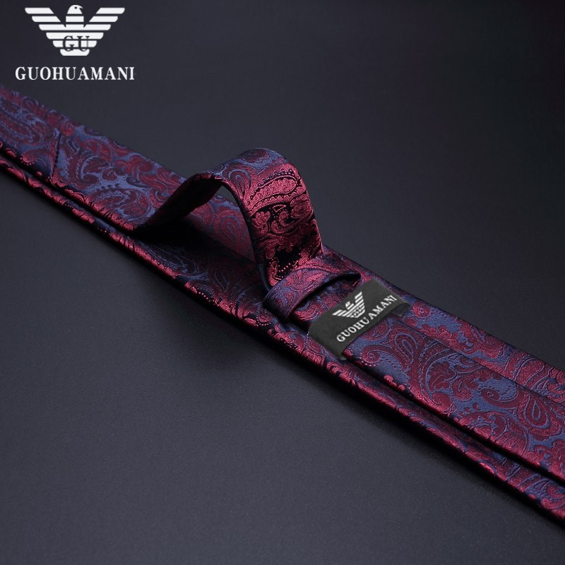 领带男士正装酒红色腰果商务高端结婚新郎婚礼拉链免打宽版桑蚕丝