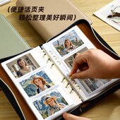 锦兔拍立得相册3寸活页拉链包40张3格相册收纳本透明收藏纪念册皮