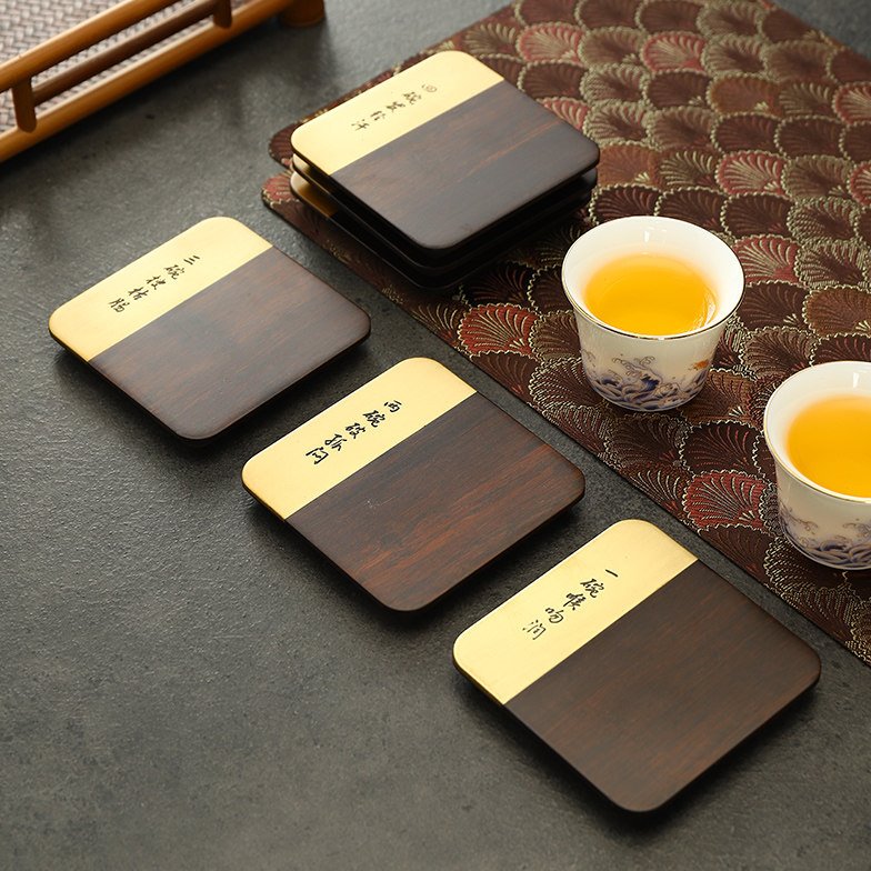 融匠功夫茶杯垫茶诗中式茶具配件防滑隔热品茗杯垫子茶道组合茶托