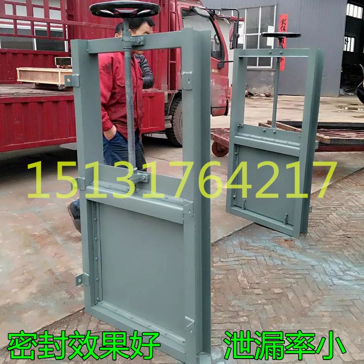 手动闸水插板阀 软密封闸阀 污水插板阀橡胶密封 圆口螺旋闸阀