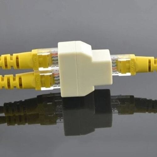 RJ45 CAT5 CAT5E Network Ethernet 1to2 Connector Adapter l29k