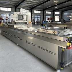 怀安豆腐皮酱鸭全自动拉伸膜包装机定胜糕芡实糕真空连续封口机