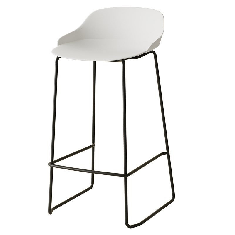 北欧吧台椅铁艺高脚凳现代简约家用前台咖啡厅奶茶店靠背酒吧椅子