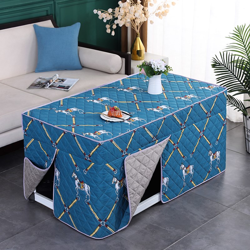 茶几开孔加厚烤火罩长方形烤火桌罩电炉罩套取暖炉罩餐馆长方桌罩